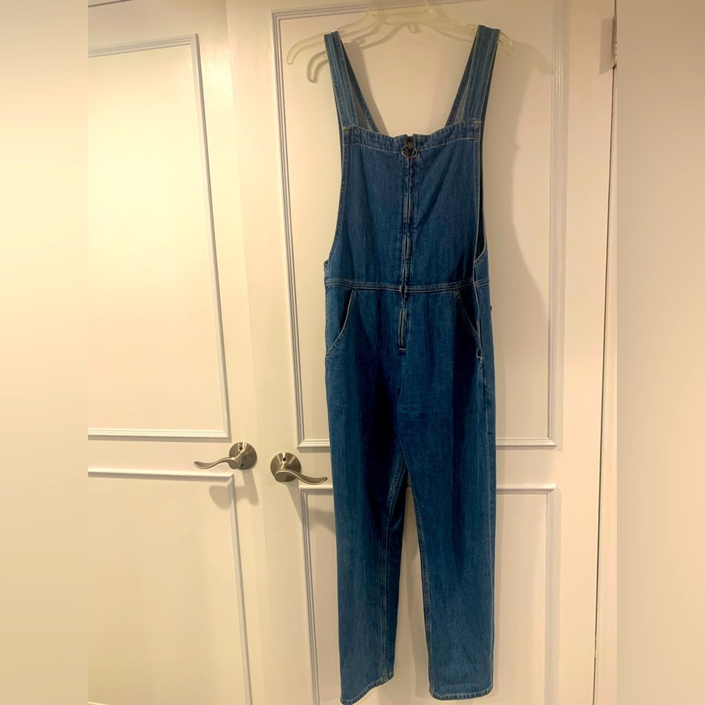 M.i.h. Jeans - women’s fashion overalls - Medium Denim color, front-zip